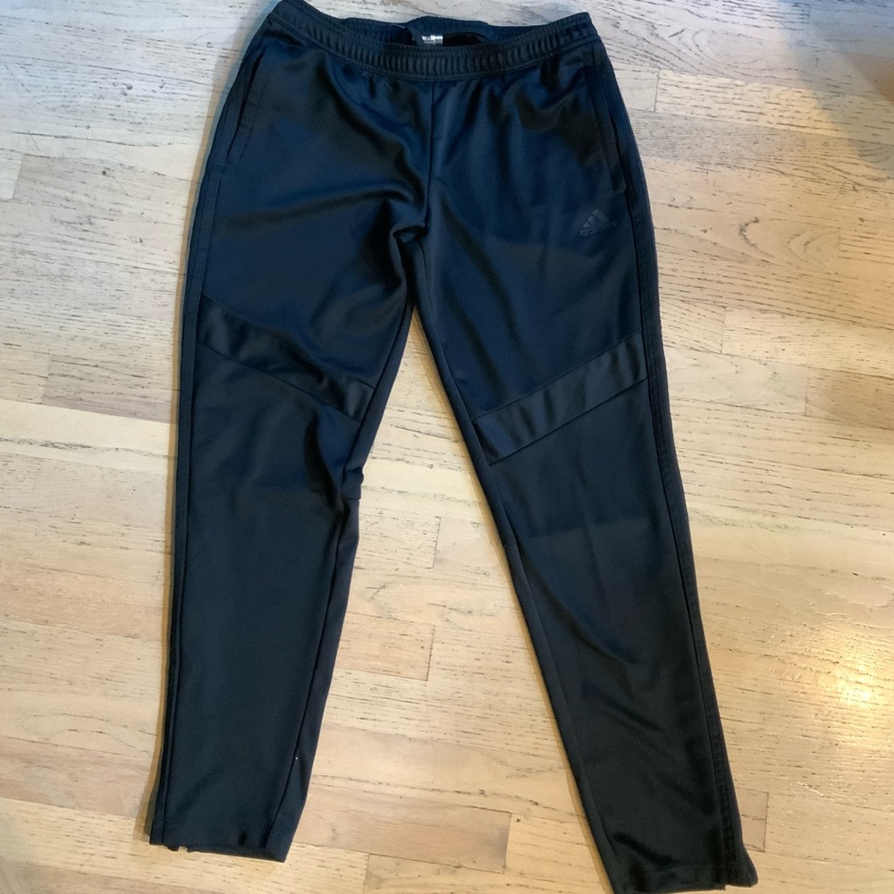 Adidas climacool track pants. SzL black cool mesh 3 stripes black on black